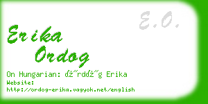 erika ordog business card